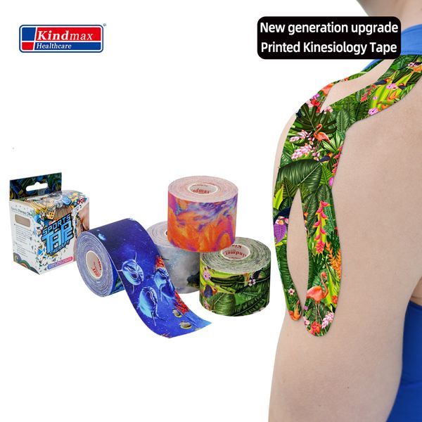 Support de cheville Kindmax impression numérique bande de kinésiologie adhésif élastique Kinesiologica Kinesio pour Bandages de Sport livraison directe 230204