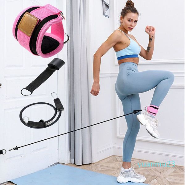 Cheville Support Sport Cheville Sangles Ensemble Pour Câble Machine Fitness Pieds Soutien Rembourré D-Ring Cheville Poignets Gym Workout Jambe Glute Poulie Sangle