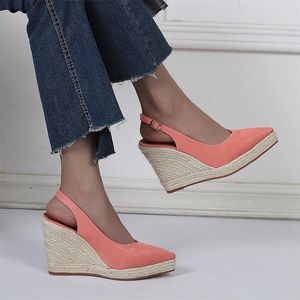 Coins de la cheville sandales fronçant les chaussures de plate-forme de talon pour femmes