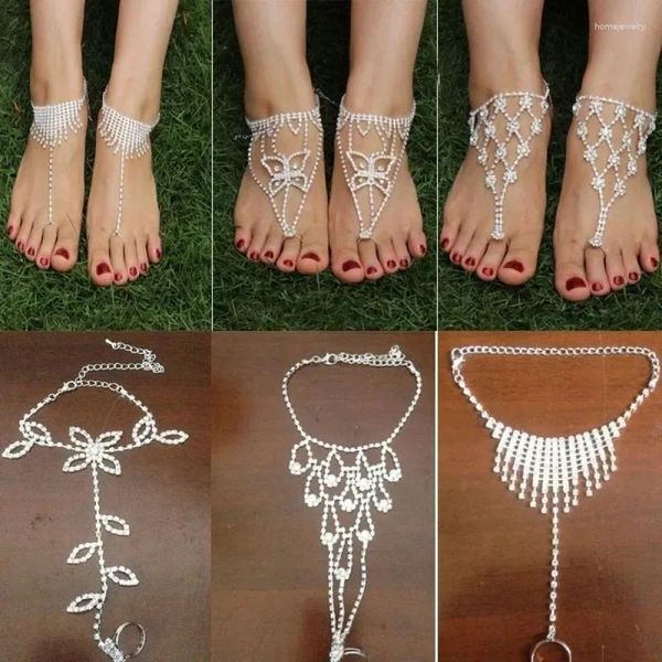 Anucletas 1 PC Fashion Fashion Barefoot Sandalias de playa Joyas Cadena de pies de joyas Pulsera de tobillo Anillo