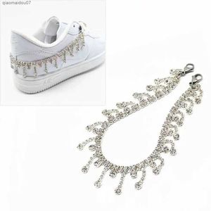 Bracelets de cheville 2021 Nouveau cristal eau diamant bord gland chaussures bijoux chaîne accessoires hommes chaussures de sport chaîne de cheville décorative L2403