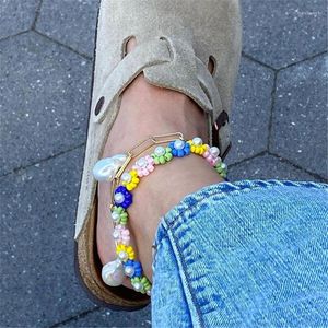 Anklets 2022 Fashion Boheemse etnische stijl Voetketen Bead Summer Ocean Beach Sexy Bare Simple Mixed Color Rice