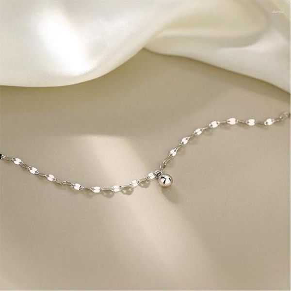 Bracelets de cheville en argent 2023 925, perles de transfert, chaîne de pied, mode coréenne, Design de Niche, accessoires de luxe simples pour femmes, été