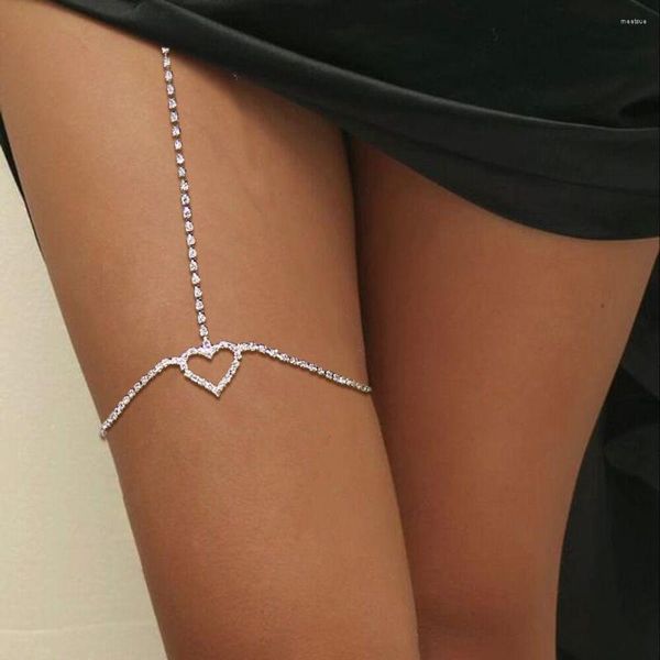 Bracelets de cheville 2023 Sexy cristal perle cuisse chaîne jambe pour les femmes multicouche métal mode personnalité fête bijoux