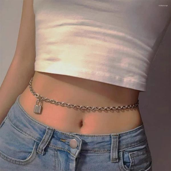 Bracelets de cheville 2023 Chaînes de taille en acier inoxydable Fashion Girl Body Chain Belly