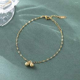 Bracelets de cheville 2023 Bracelets de cheville d'été à la mode pendentif boule babysbreath pour femmes accessoires de plage sandales pied bijoux de mode charmes
