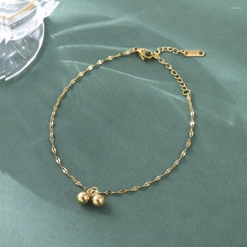 Anklets 2023 Trendiga sommar Anklet Armband Ball Pendant Babysbreath For Women Beach Accessories Sandaler Fot Fashion Charms