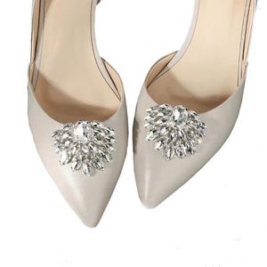 Anklets 2pc Luxe glanzende Rhinestone Crystal Women's High Heel Buckle Charm Bruidschoenen Decoratieve sieraden Accessorie