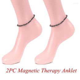 Anklets 2pc unisex artritis pijnverlichting Anklet armband voor vrouwen mannen ondersteunen het immuunsysteem verlichten stress en frustratie