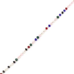 Cavigliere Cavigliera in acciaio inossidabile 304 Colore oro Multicolore Piatto cuore tondo Per le donne Moda Estate Spiaggia Piede Gioielli 21,8 cm di lunghezza 1 pezzo G220519