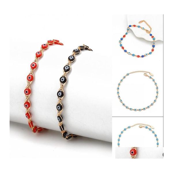 Bracelets de Cheville Accessoires Originalité Rétro Cheville Devils Eye Cheville Chaîne Simplicité Bracelets Main Bijoux Ornements Mode 8 5Bd Y2 Dro Dhvyh