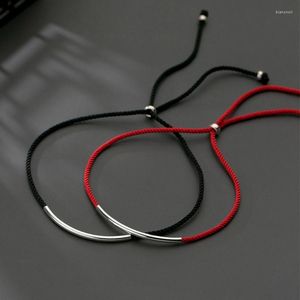 Bracelets de cheville AIFENAO 925 argent Sterling Long Tube fil rouge chaîne breloque cheville bracelets pour femme corde pied bijoux dame en gros