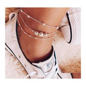 Bracelets de cheville Bracelets de cheville Mode Femmes Cheville Bijoux Accessoires Bohème Boho Été Plage Perle Fille Bijoux Pied Fin C3 Drop Livraison Dhcrx