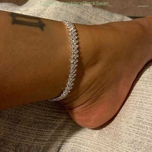 Bracelets de cheville accessoires de plage cristal pastille cheville pour femmes bohème Vintage cheville sandales Bracelet chaîne bijoux 8U6K