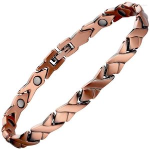 Bracelets de cheville cadeau d'anniversaire santé Vintage magnétique soulagement de la douleur des femmes pour l'arthrite avec aimants 25 cm/6.5 mm