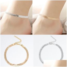 Bracelets de cheville bohème flèche cheville hommes et femmes Sen personnalité polyvalente minimaliste étudiant cheville bijoux livraison directe Dhirp