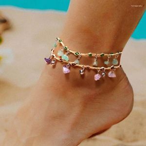 Anklets Boheemian Crushed Stone enkels mode multi-kleuren verstelbare armband sieraden vrouwen verjaardagscadeau