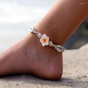 Enklets Boho Flower Shell Feet Chain Summer Sea Beach Conch Conch been Bracelet For Women Girls Fashion Jewelry enkel geschenken 2023