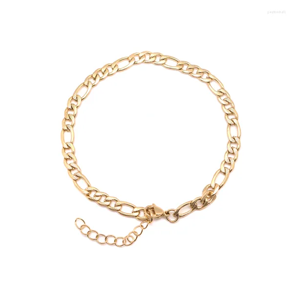 Ankletts Classic Fashion Gold Color Anklet Fomen Women Inneildless Steel Chain on the Leg Beach Summer Bijoux