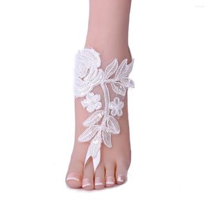 Enkelbandjes haak blote voeten sandalen strand zwembad slijtage teen ring Anklet Nudeshoes voet ketting sieraden bruiloft kant yoga schoenen Bridal