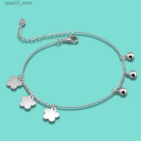 Mignon fleur pendentif cheville pied chaîne 925 en argent Sterling plage jambe Bracelet charme populaire argent bracelets de cheville bijoux cadeau Q231113