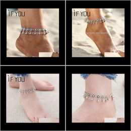 Bracelets de cheville livraison directe 2021 si vous Vintage pied Pulseras rétro cheville pour femmes fille cheville jambe chaîne Bracelet à breloques bijoux de mode Fdz6T
