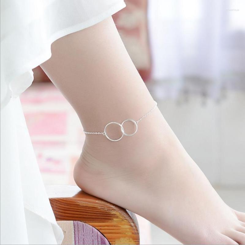 Anklets Everoyal Wholesale Jewelry Silver 925 For Women Party Accessories Trendy Round Armband Girls Present