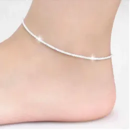 Chevillets mode 925 argent sterling cheville fin bijoux simple gpsopsophia pieds de pied pour femmes fille s925 bracelet de jambe de cheville