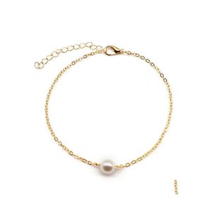Bracelets de cheville mode plage perle bohème pied bijoux gland jambe chaîne Bracelet de cheville pour femmes accessoires livraison directe Otn1P