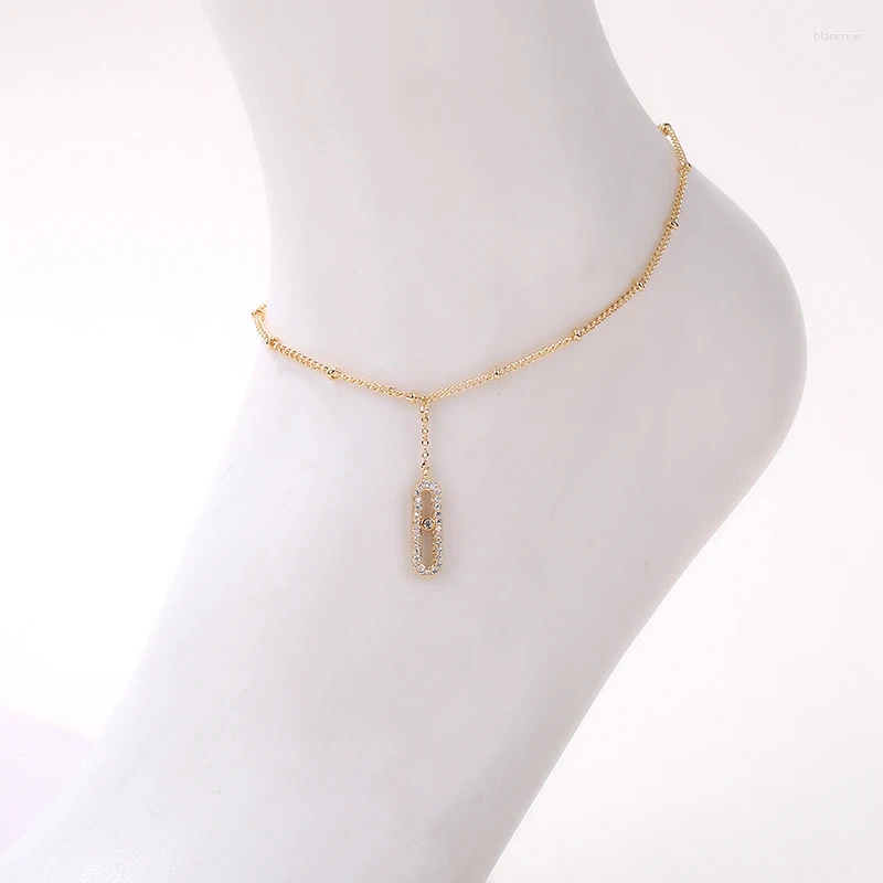 Bracelets de cheville mode couleur or argent doux mignon cheville pour femmes Bling Out pendentif pied jambe Bracelet chaîne bijoux