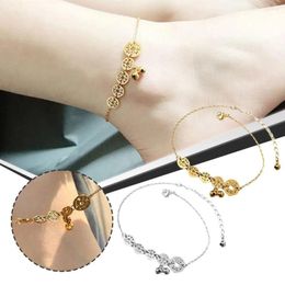 Anklets Fashion Lucky Copper Bell Vintage Charm Gold/Silver Color Metal for Women Beach Travel Jewelry Regalos H7O3