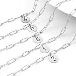 Bracelets de cheville mode acier inoxydable rond numéro "0-9" cheville en métal pendentif pied chaîne femmes été plage spectacle sandales bijoux 22cm