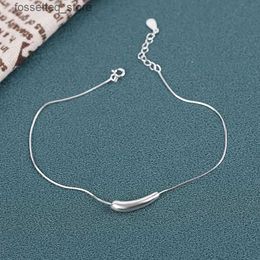 Tobilleros Declaración de moda Diseñador Elegante Berenjena cobertizo Decorativo Mujeres Tobillo Real 925 STERLING Silver Female L46