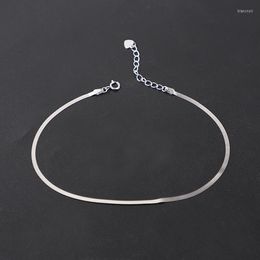 Anklets Fashion Statement Designer Snake Bot -vormige vrouwen enkel Bracelet Real 925 Sterling Silver Quality vrouwelijke enkelband