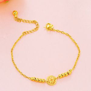 Enkelbanden Fijne Sieraden Echte 18K Gouden Holle Cilinder Enkelbandje voor Vrouwen Solid 999 Enkelbandje Ketting Engagement Verjaardag Huwelijksgeschenken 231102