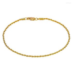 Enkelbanden gouden kleur/witte kleur 2 mm touwschakel ketting platte enkelband 9 10 11 inch enkelarmband voor vrouwen mannen waterdicht marc22