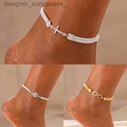 Bracelets de cheville Infinity strass 8-shed cheville bracelets de cheville pour femmes filles cheville pied Bracelet plage Style Tren femme bijoux accessoiresL231116