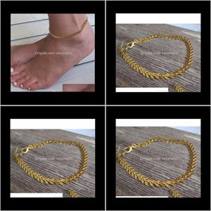 Bracelets de cheville bijoux livraison directe 2021 conception gitane été plage anneau bohême flèche pied chaîne Yj0G8