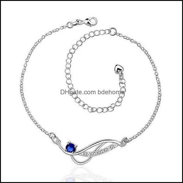 Cheville Bijoux Pied Sier Plaqué Pour Petite Amie Femmes Sexy Corps Charmes Jambe Bracelet Coréen Cheville Kka1749 Drop Delivery 2021 Btkml