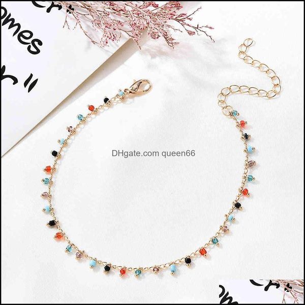 Tobilleras Jewelryfashion S Ts para mujer, accesorios de playa, pulsera de pierna de acero inoxidable, sandalias, joyería para pies, envío directo 2021 Mnavs