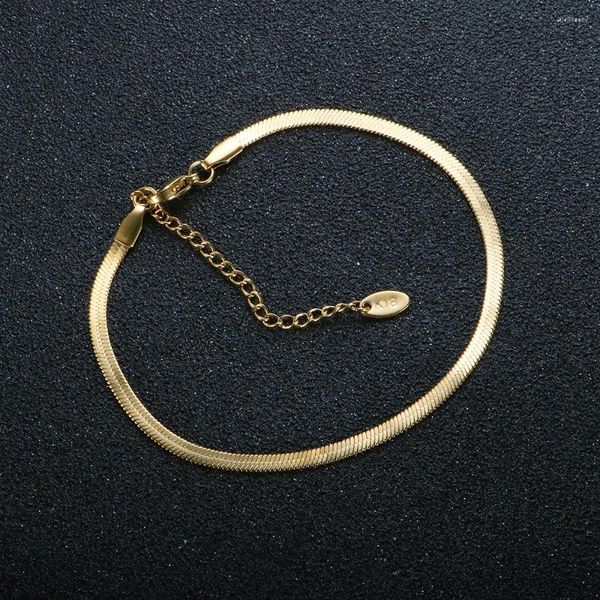 Bracelets de cheville JOVO LOVE Simple lame chaîne cheville pour femmes femme en acier inoxydable réglable Rop haute qualité étanche bijoux fins