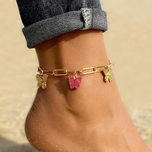 Ankjes kinfolk vlinder hanger Anklet armband strand Boheemian Ladies enkel laarzen been ketens sieraden cadeau 2022 accessoires