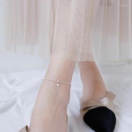 Bracelets de cheville mode coréenne 925 en argent Sterling cheville bijoux fins étoiles chaîne de pied pour femmes fille S925 cheville jambe Bracelet