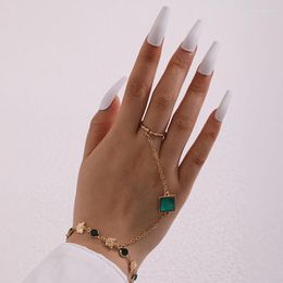 Anklets Light Luxury Series Imitatie Emerald Chain Ring Butterfly Necklace Single Layer dames ornamentfeest