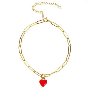 Enkelbanden Liefde Enkelbandje Sieraden Voor Vrouwen Versieren Leuke Rvs Voetketting Meisjes Drop Levering Otupj