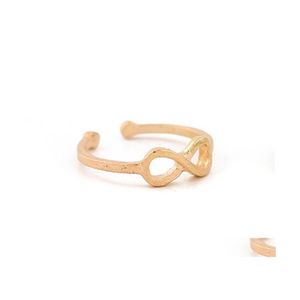 Bracelets de cheville chanceux 8 anneaux d'orteil ouverts Sier / plaqué or accessoires de bijoux de mode pieds de style européen 452C3 livraison directe Dhbyp