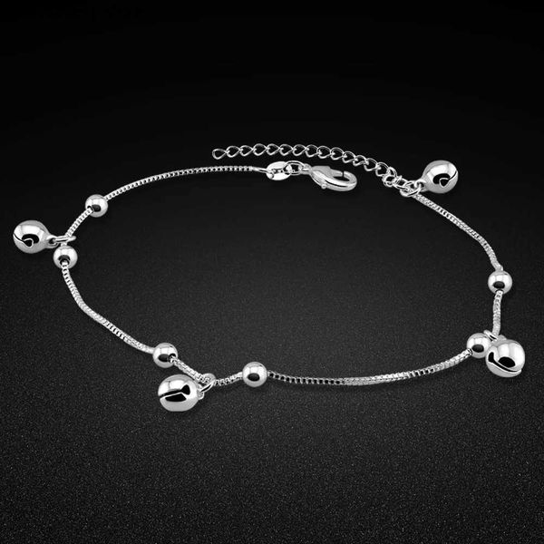 Anklets Luxury 925 Sterling Silver Anklet para mujeres Joyas de pie de playa sexy delicada cadena de pies brillantes hermosos accesorios elegantes de pie l46