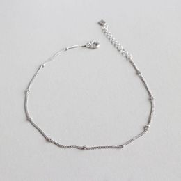 Anklets Lybuy 925 Sterling Silver Fine Small Kropes Chain Anklet For Women Girls Leg Bracelet Cheville Enkelbandje Halhal Tobillera