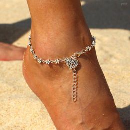 Ankjes Minhin Bohemia Love Heart Bracelet for Women Silt Cheet Flowers Beach Summer