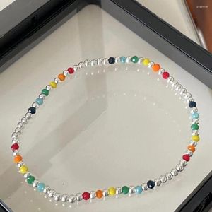 Enkelbanden Multicolor Kraal Been Armband Elastische Enkelband Ketting Zomer Voet Voor Vakantie Strand Feest Geschenken